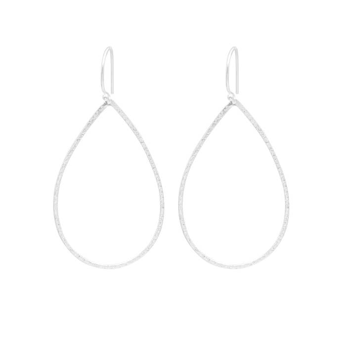Handmade Textured Teardrop Earrings – 925 Sterling Silver for wholesale by Jay Jools