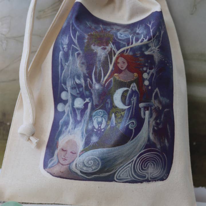 FreeRangeFaeries - Wholesale Pouch - Women's - The Silver Wheel Tarot Pouch