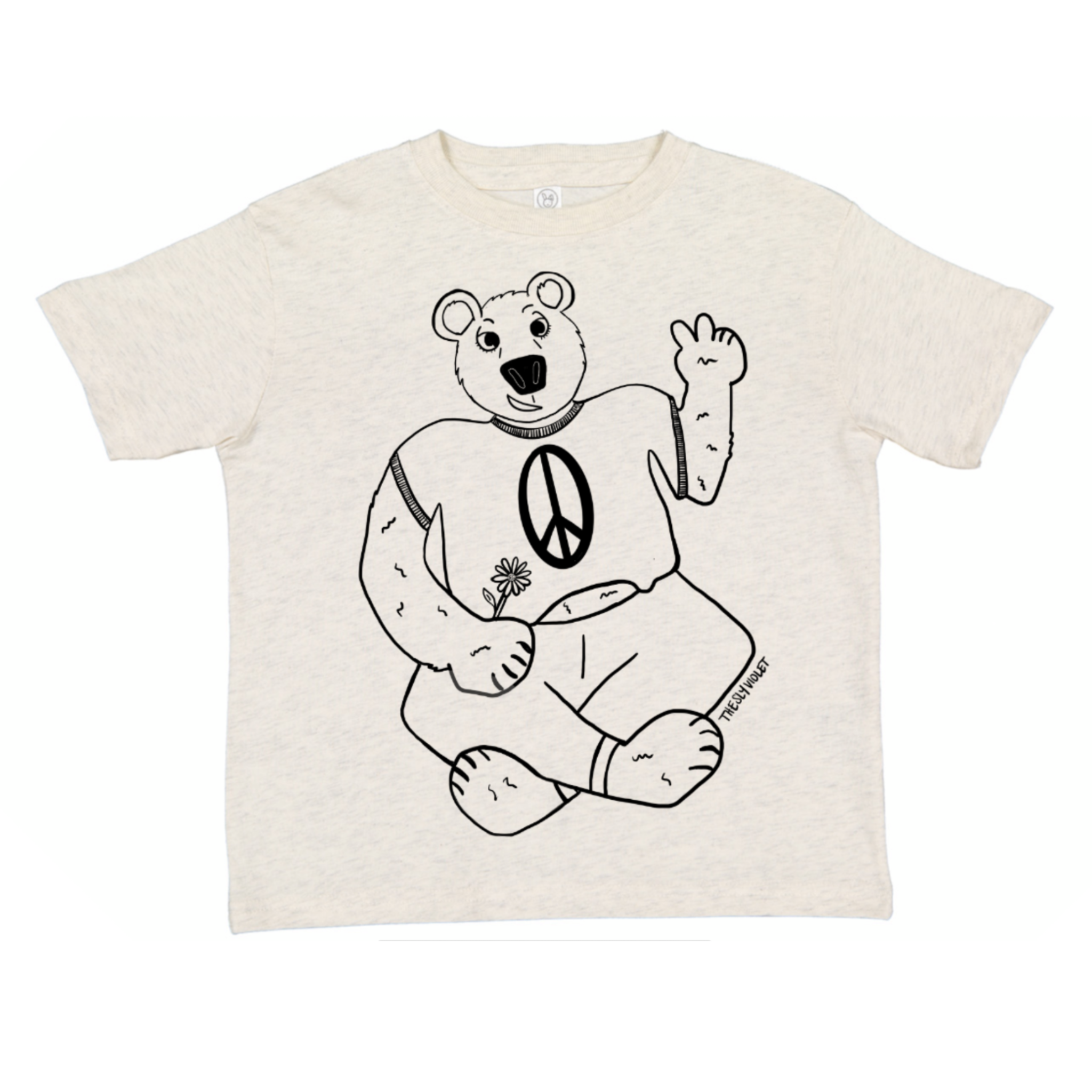 The Sly Violet - Vente T-shirt sérigraphié – enfant - T-shirt Hipster Woodland - Épicéa l'ours6