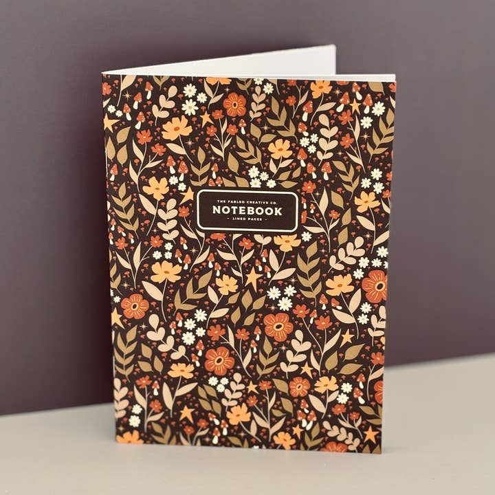 Lined Notebook - Woodland Flora for wholesale by The Fabled Creative Co.