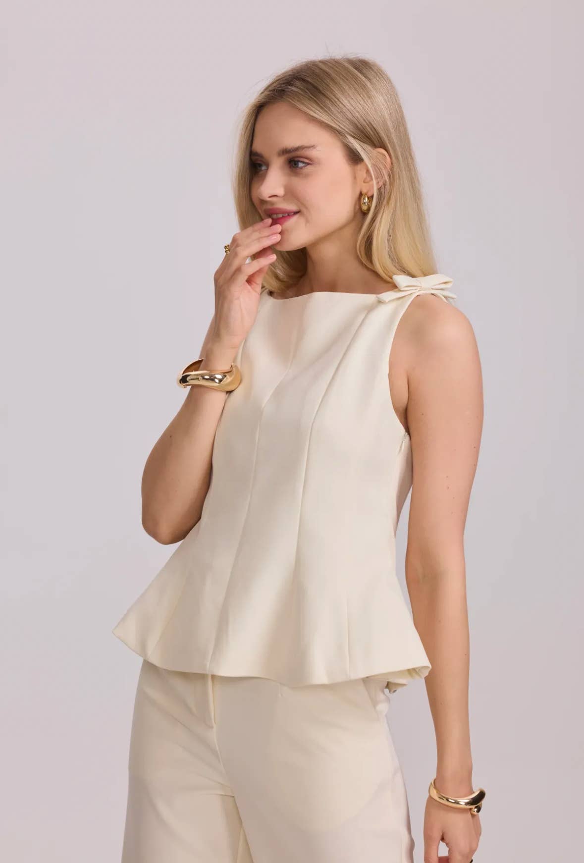 Frime - Wholesale Blouse - Women's - Knot strap top - 314616