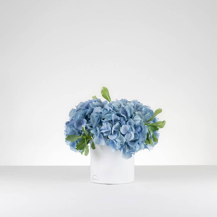 Hydrangea Triplet-Cornflower Blue Item # 827 for wholesale by Fauxever Florals