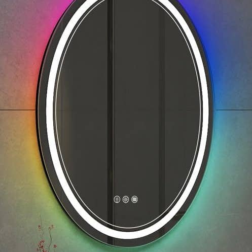 Dual LED Oval Multi Light Mirror Touch Fog Pad 70x50 cm for wholesale by DEENZ