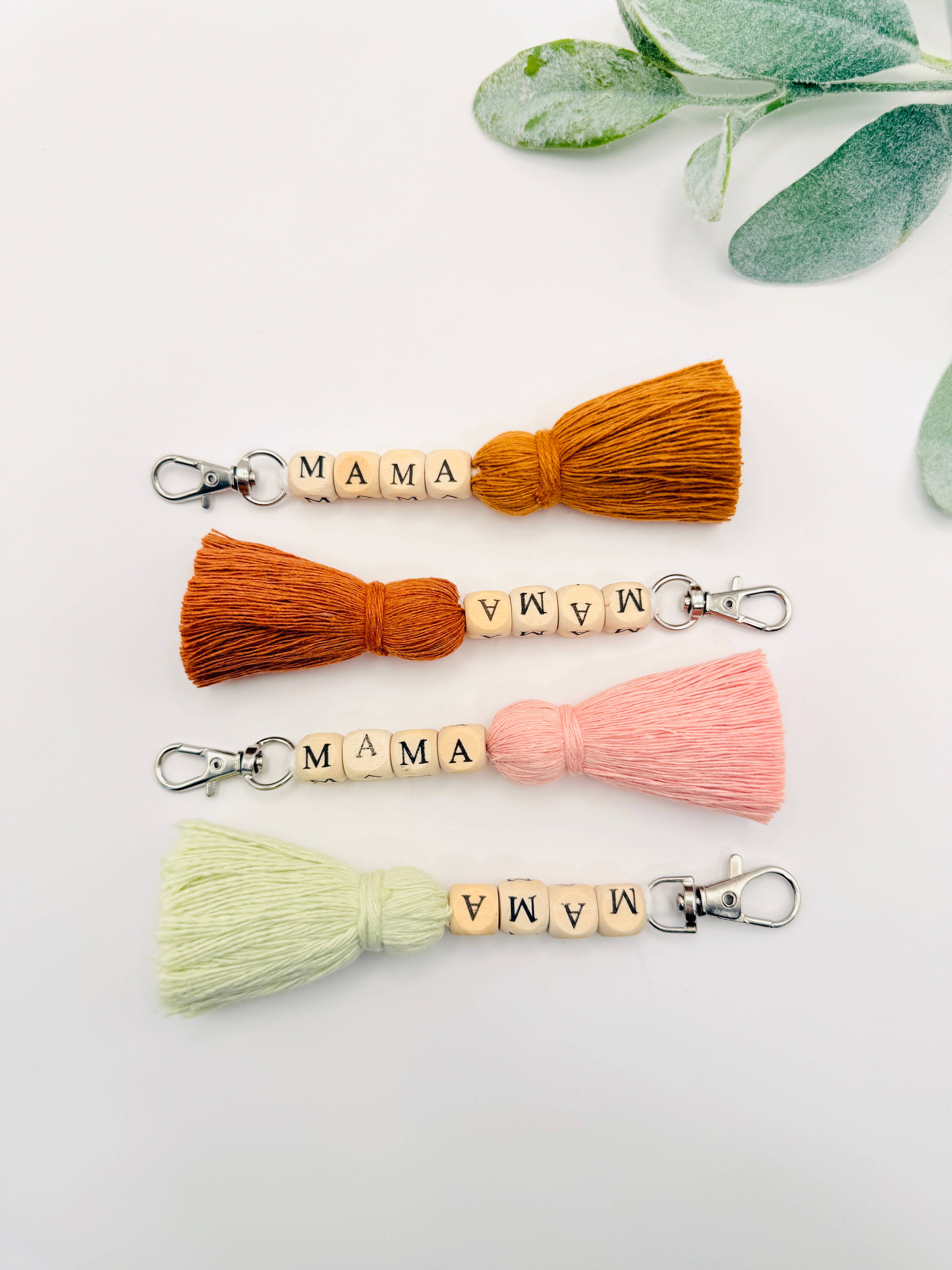 MarissaDDesigns - Wholesale Keychain - Women's - Macrame Mama Tassel Keychain | Handmade Boho Keychain | Mama2