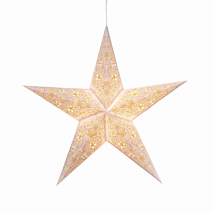 Artschatz LLC - Wholesale Paper lantern/lamp - Cathedral ~5 P, 24, White/Yellow Paper Starlight Lantern6