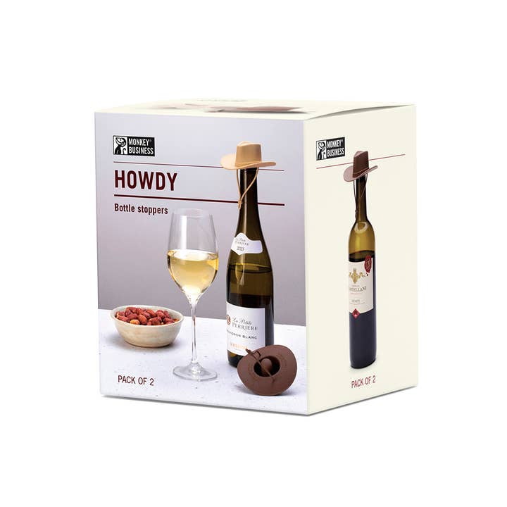 Monkey Business Design USA LLC - Wholesale Wine Stopper - Howdy Bottle Stoppers