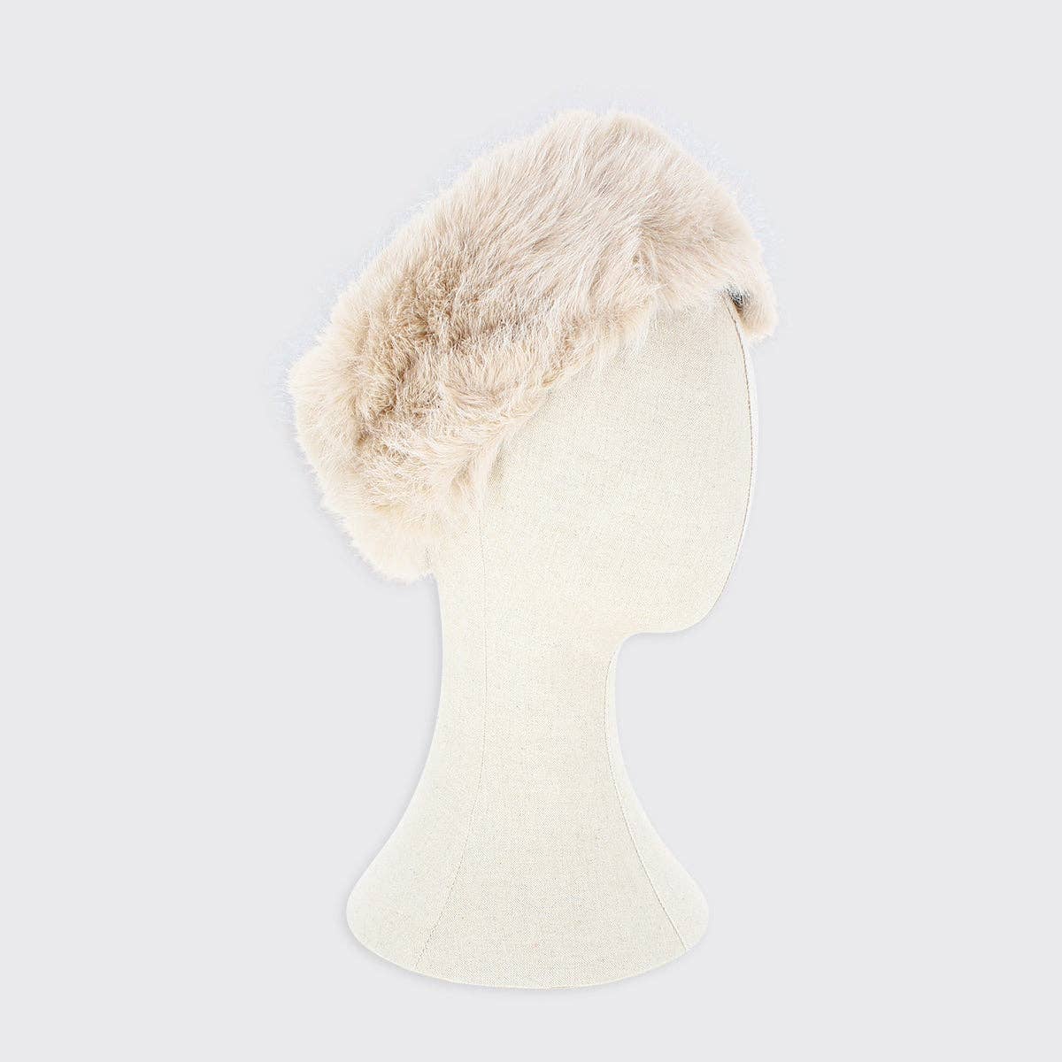 Forever England / Millie Mae – wholesale Fashion headband – women's – Lucille Faux Fur Headband - Mocha Cream0