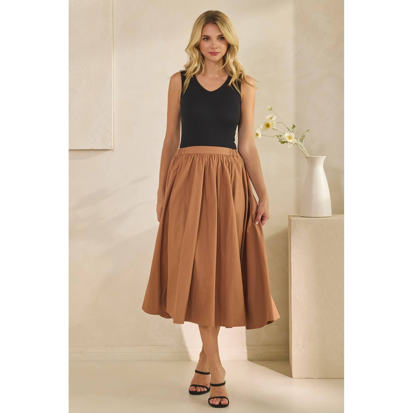 Veveret - Wholesale Skirt - Women's - Midi Pull on Skirt29