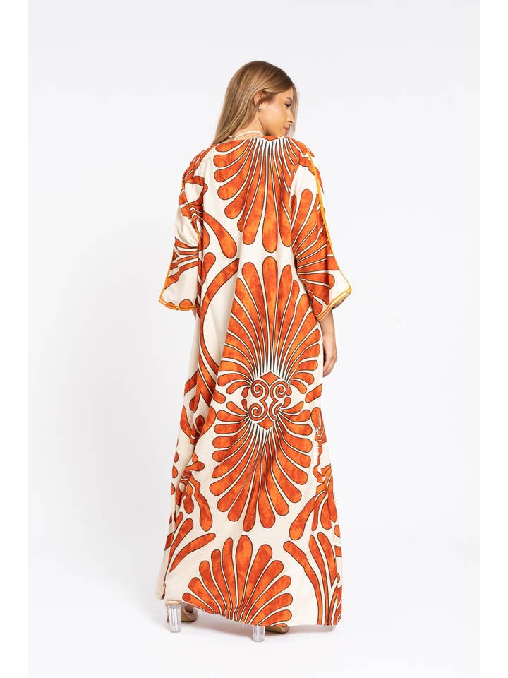 Gipci - Wholesale Kaftan - Women's - Chic Orange Summer caftan for women, Caftans, caftans for women, Boho Kaftan dress, Caftans for women, summer kaftans, women4