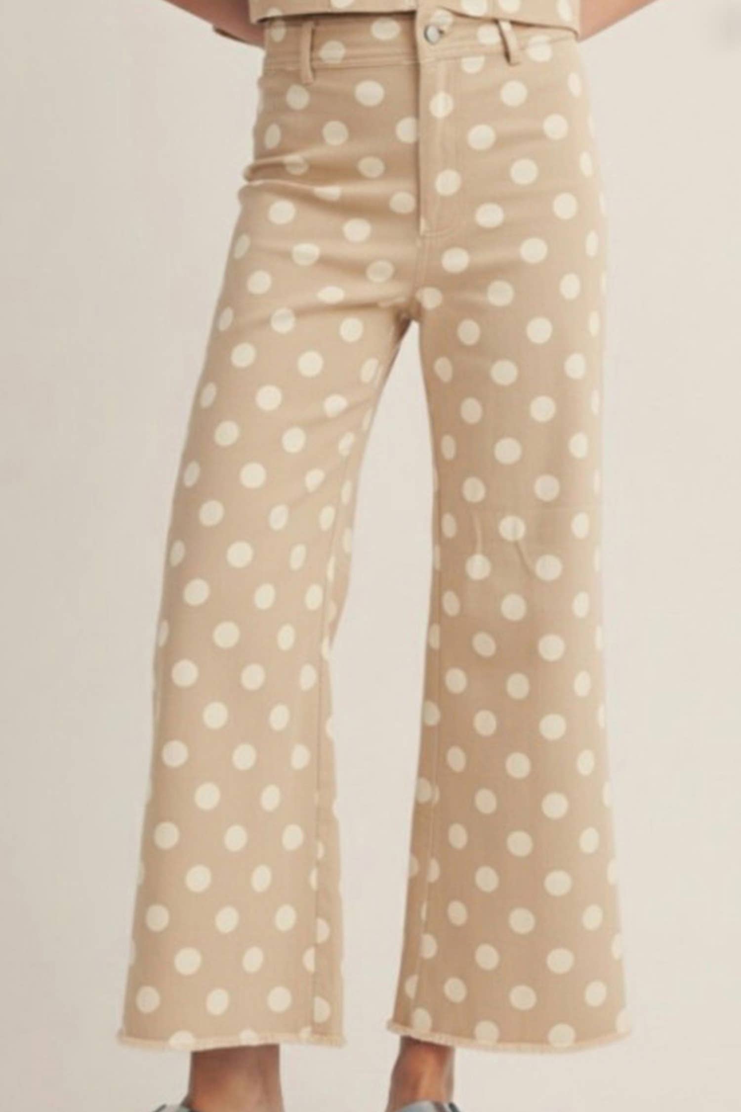 fashionworks - Wholesale Jeans - Women's - Western Leopard Frayed Edge Wide Leg High Waist Jeans*4-161