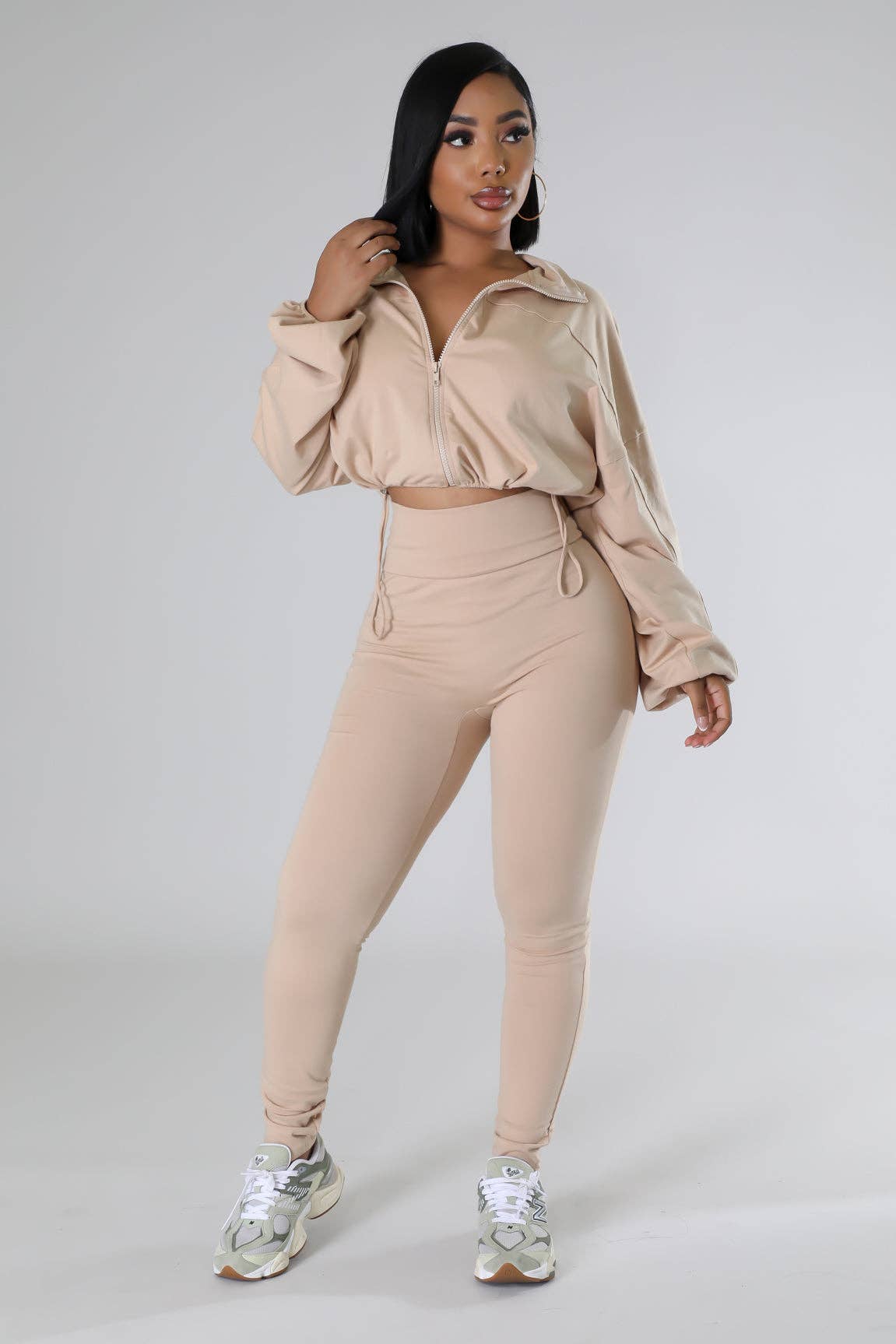 5besties inc - Vente Ensemble haut et pantalon (PAS d'intérieur) - Femme - ENSEMBLE COUPE-VENT ZIPPÉ ET LEGGING10