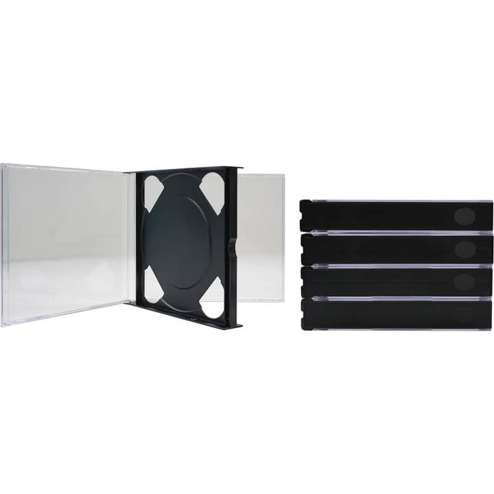 Square Deal Recordings & Supplies - Wholesale Sieradendoos/organizer - CD Jewel Box - 2 Disc - Double Chubby - Doorzichtig en Donkergrijs