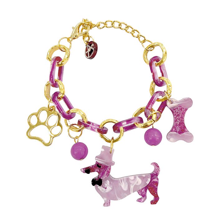 AMORINO SRL - Wholesale Charm/Dangle Bracelet - RESIN BRACELET WITH DOG CHARMS - FT2260D3061