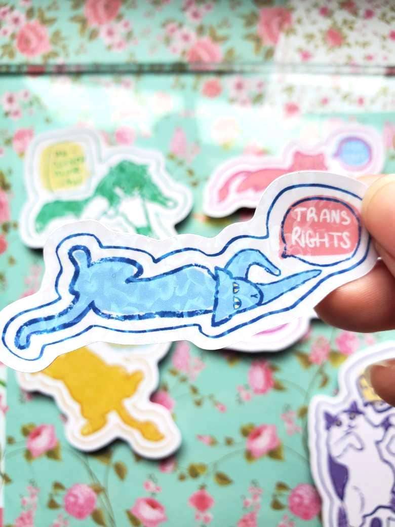 Joan of Art - Vente Autocollant - Autocollants Self-Love Cat0