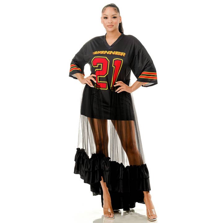 GERAFFELTES JERSEY-TOP für den Großhandel von Black Pearl Clothing