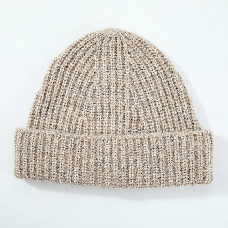 Dipped Shop - Wholesale Beanie - Women's - Simple Ribbed Solid Color Cuffed Knit Beanie DP25F6450