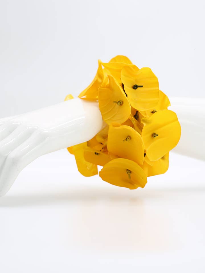 Upcycled plastic bottles - Big Aqua Water Lily leaf Bracelet for wholesale by Jianhui London