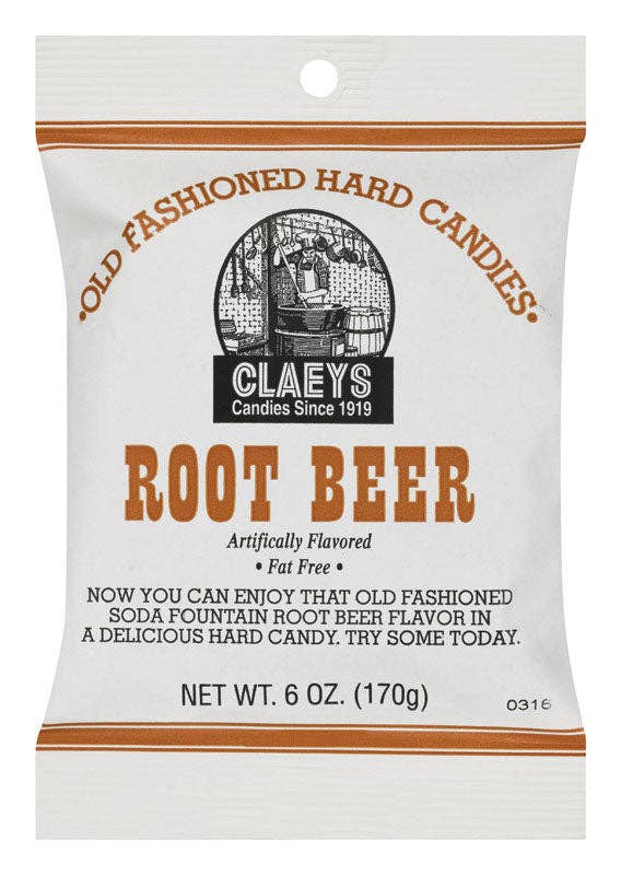 Everyday Supply Co - Wholesale Hard Candy - CLAEYS - Claeys Old Fashioned Root Beer Hard Candy 6 oz