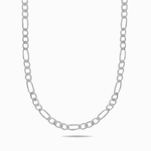 Collier à chaîne Figaro en argent 6 mm pour la vente par Pori Jewelry