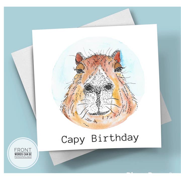 Capybara Birthday Card for wholesale by RainbowRaindrops