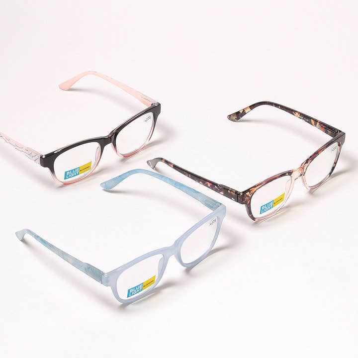 ASSORTED Round Frame Blue-Light Reading Glasses for wholesale on Faire