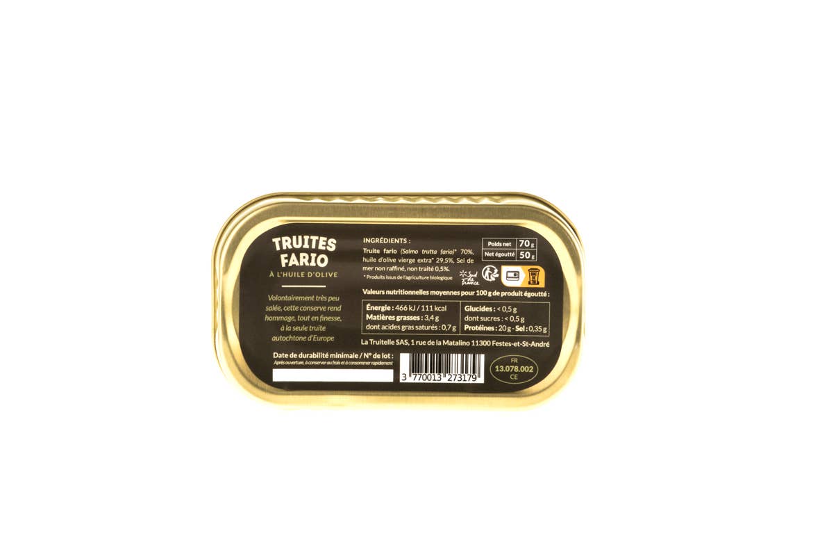 La Truitelle - Wholesale Tinned Fish - Brown trout with olive oil2