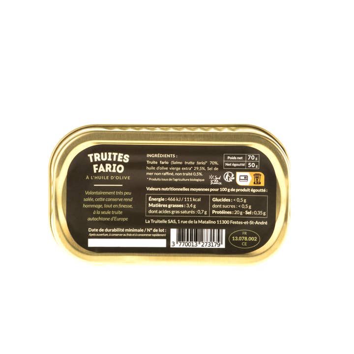 La Truitelle - Wholesale Tinned Fish - Brown trout with olive oil2