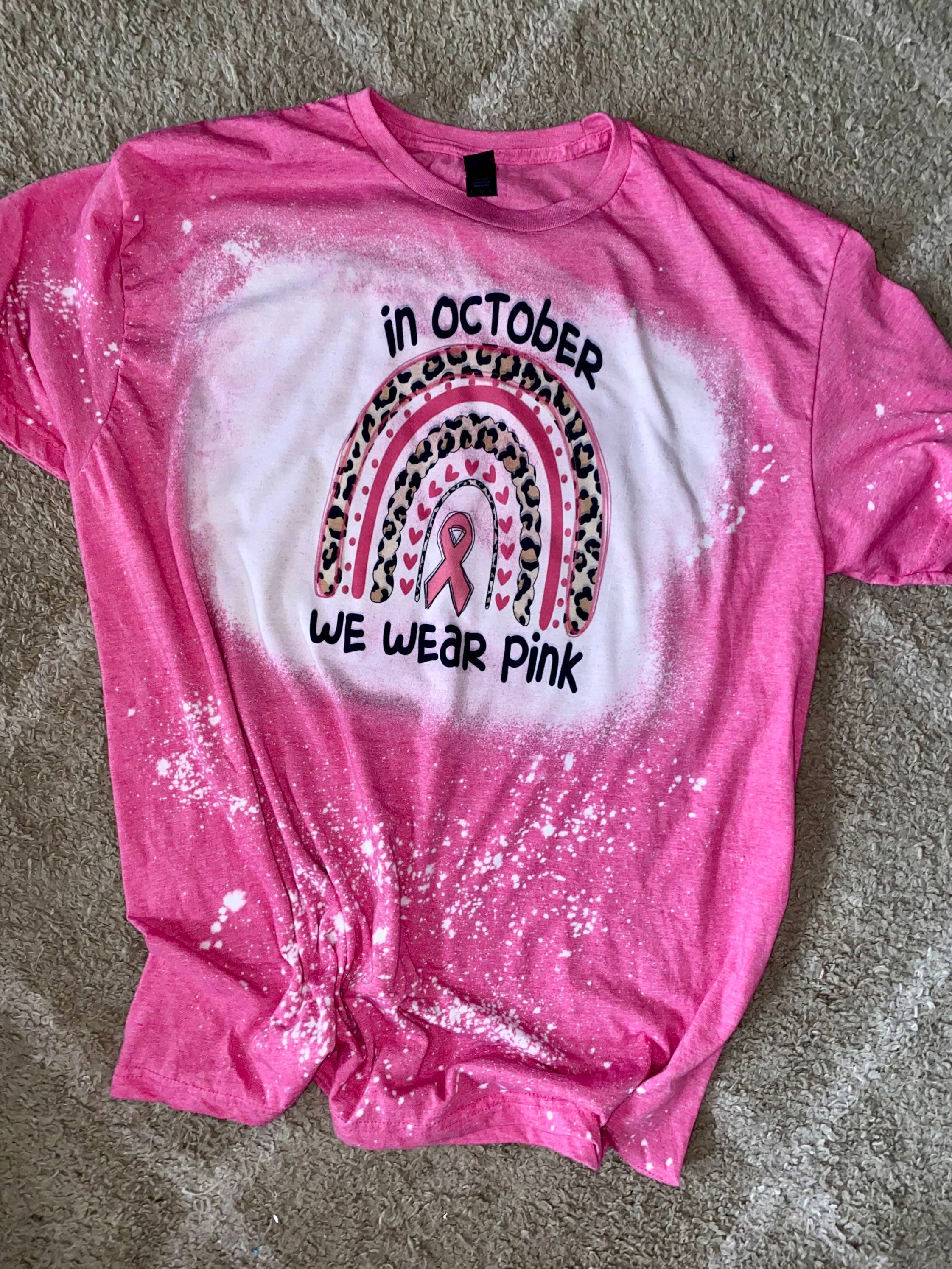 Davis Designs – wholesale T-shirts med screentryck – Dam – Bröstcancermedvetenhet blekt t-shirt, 4 designer2