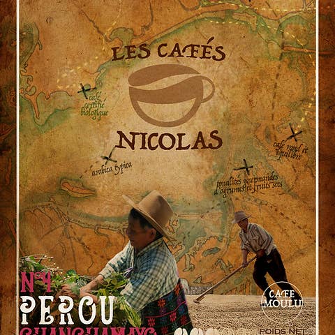 Les Cafés Nicolas - Wholesale Coffee Beans - Peru Chanchamayo Coffee 250gr Grain