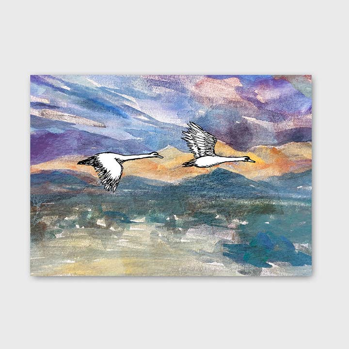Jeanelle Demers - Wholesale Art Print - Swan Journey Art Print 5x7"0
