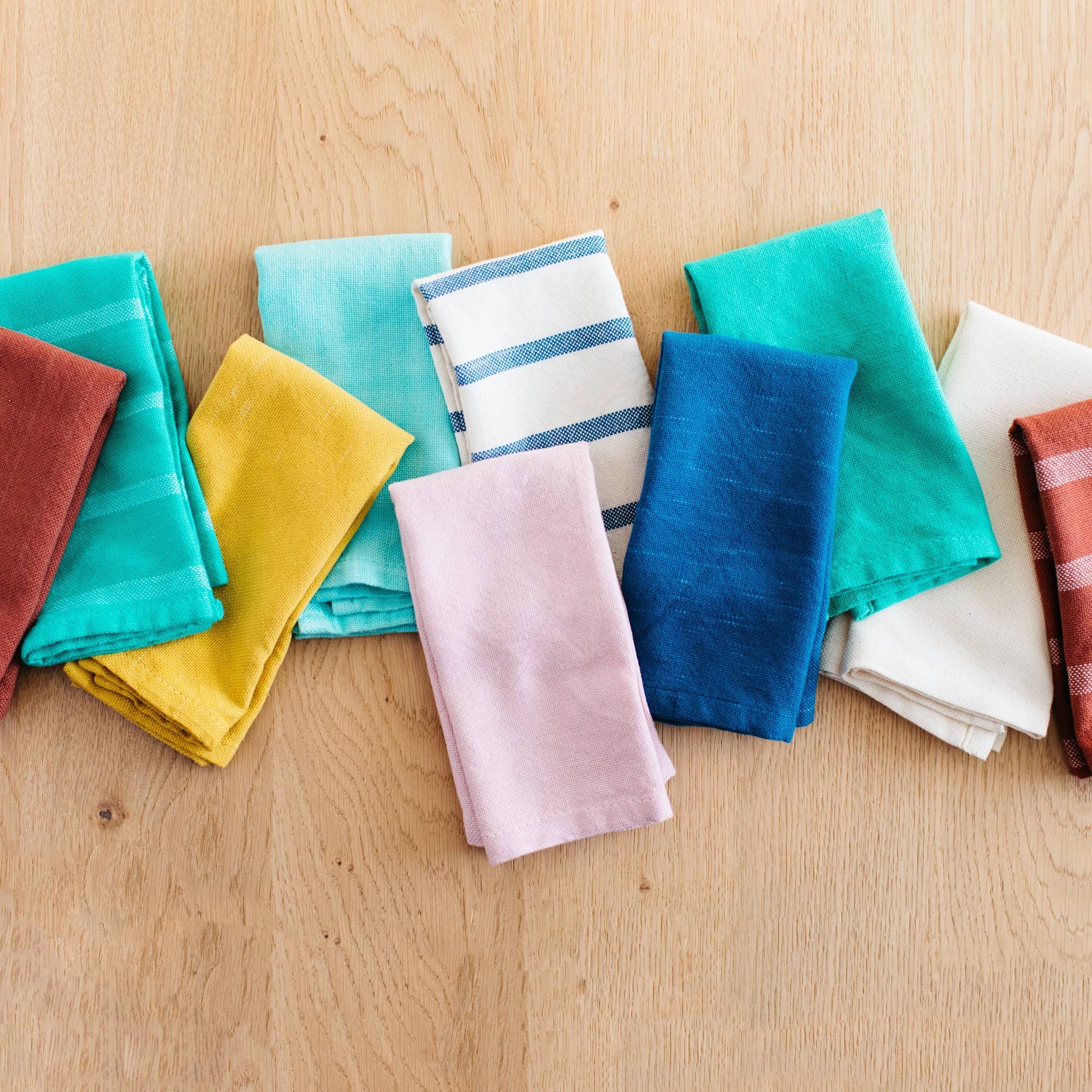 Amsha – wholesale Dinner & cloth napkin – Hand-Loomed Cotton Napkins, Set of 4: Turquoise4