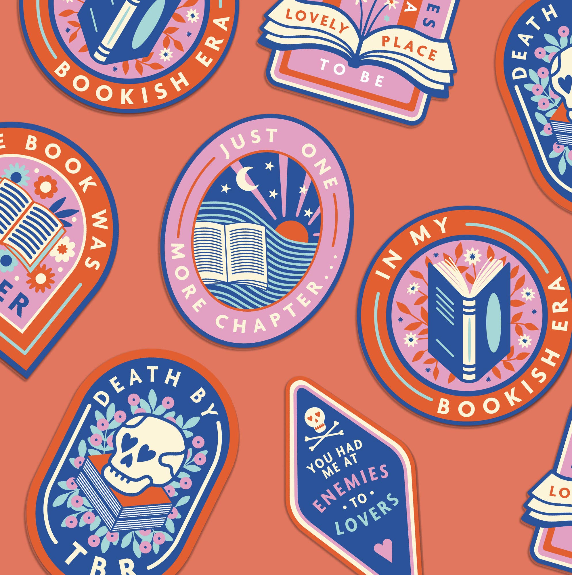 Bookishly (US Duties Paid) – wholesale Sticker – Bookish Sticker Pack – 50 Mixed Die-Cut Designs for Readers 3