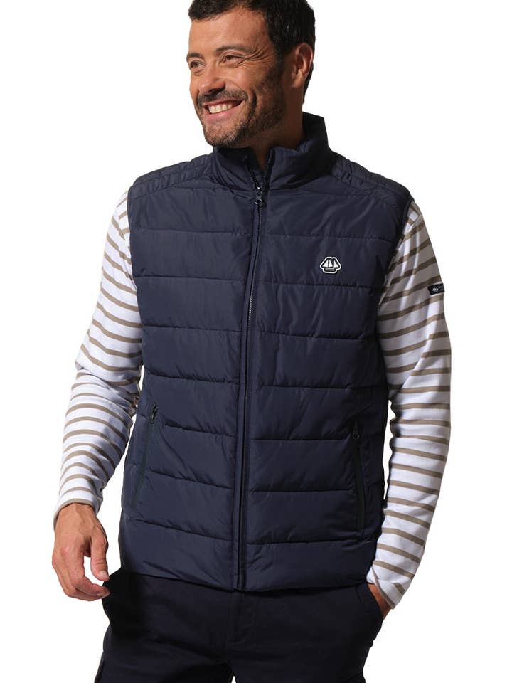 G52ULYSSE, Herreærmeløs lynlåsjakke for engroshandel hos Hublot Mode Marine