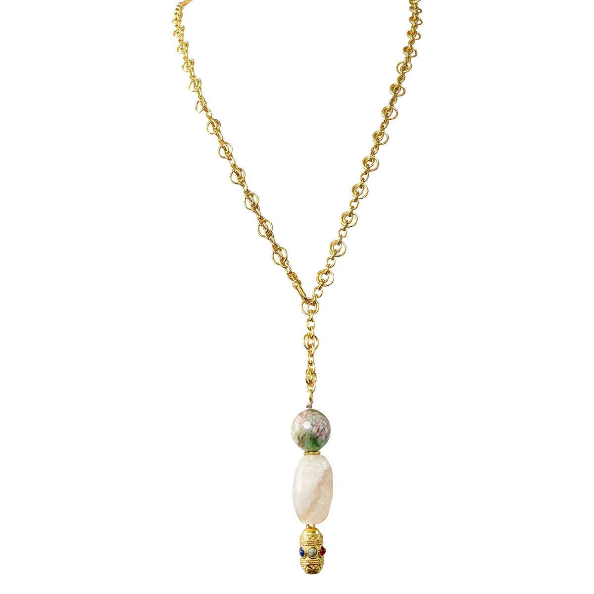 Sophie Deschamps Bijoux - Wholesale Link & Chain Necklace - Gold plated chain necklace with stones - Bastille (CCHPA21)1