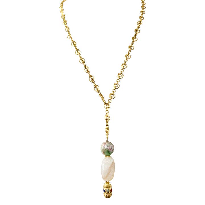 Sophie Deschamps Bijoux - Wholesale Link & Chain Necklace - Gold plated chain necklace with stones - Bastille (CCHPA21)1