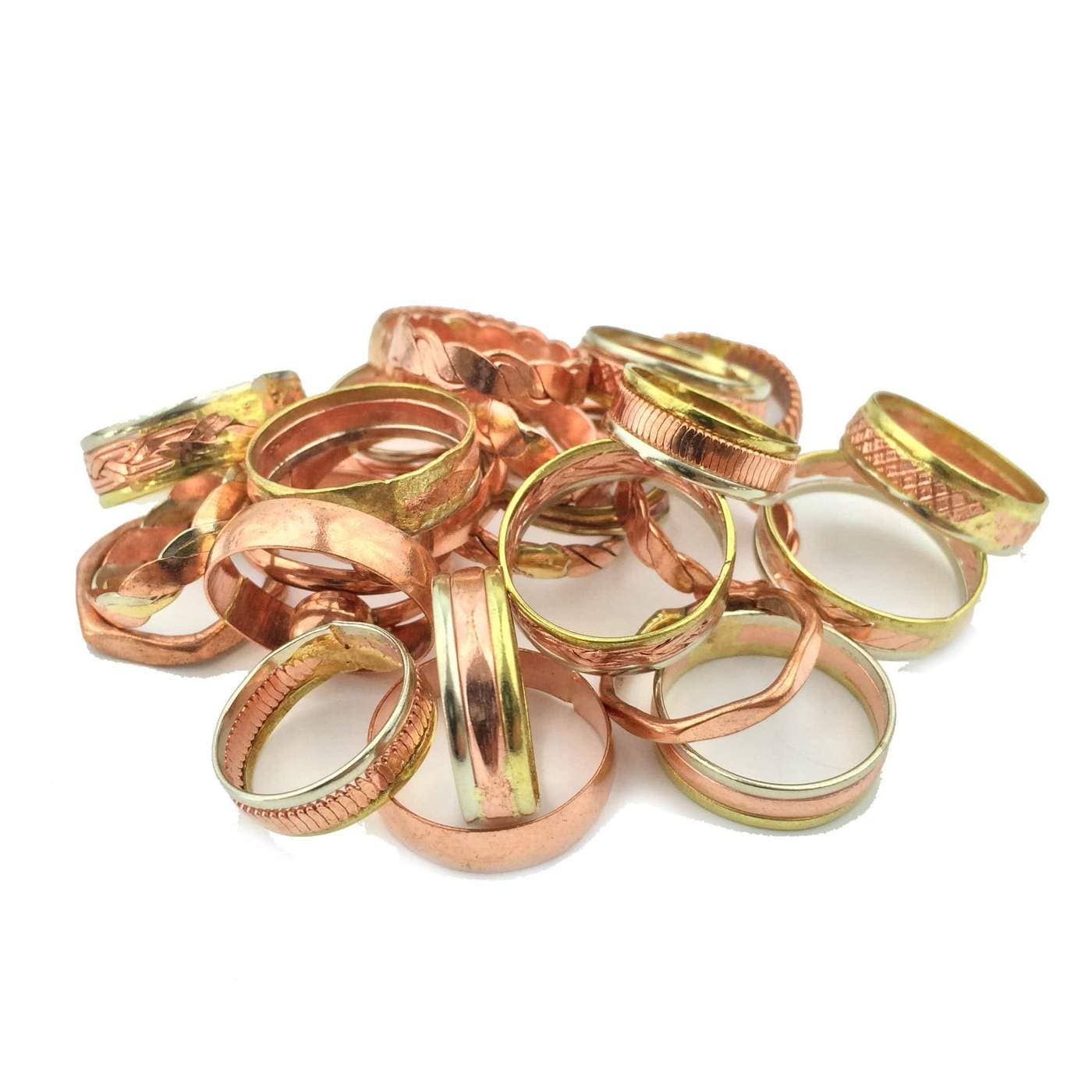 HPSilver, LLC - Wholesale Jewelry Set - Copper and Brass Rings, Wholesale Pack of 251