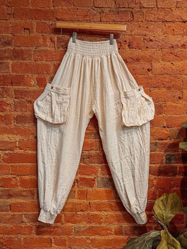 Gardenbelle Shop - Wholesale Lounge Sweatpants/Joggers - Women's - Organic Cotton Bamboo Beachy Boho Joggers, Hippie Pants1
