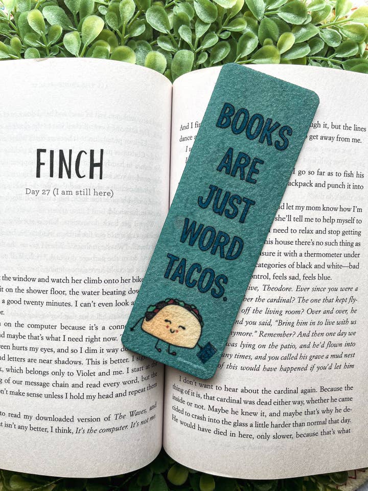 Word Tacos Felt Bookmark for wholesale by Sharp Thoughtlings
