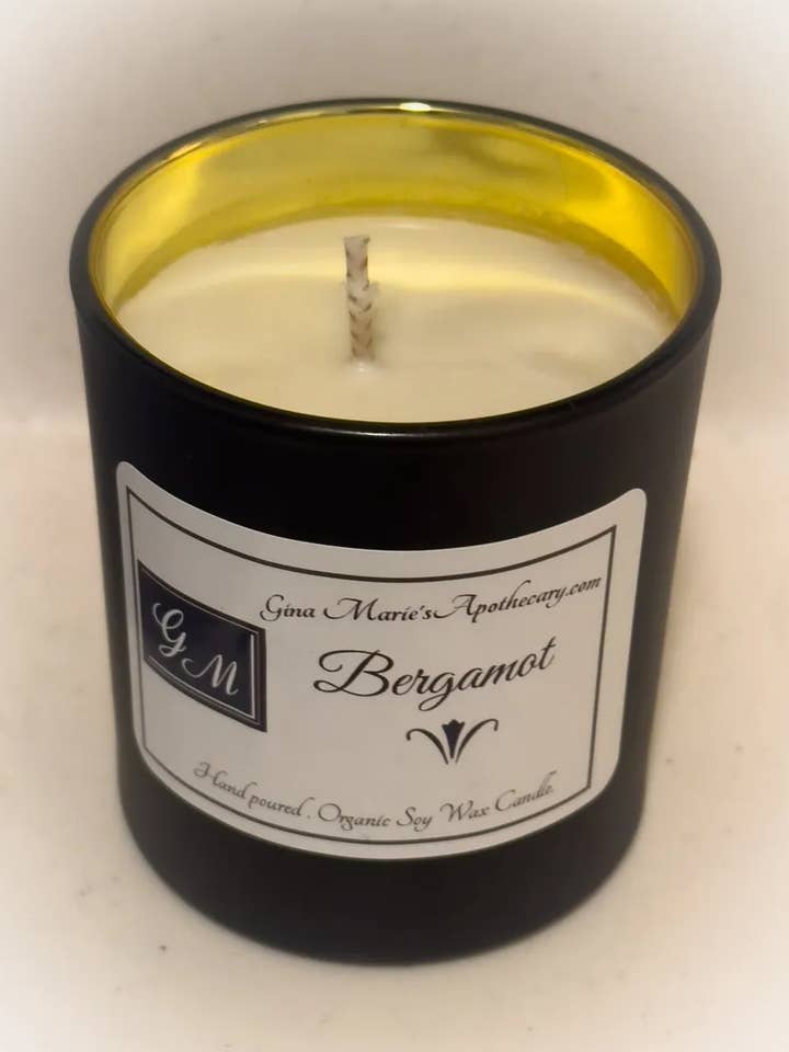 Bergamot Organic Soy Wax Candle 7.5oz for wholesale by Gina Marie's Apothecary
