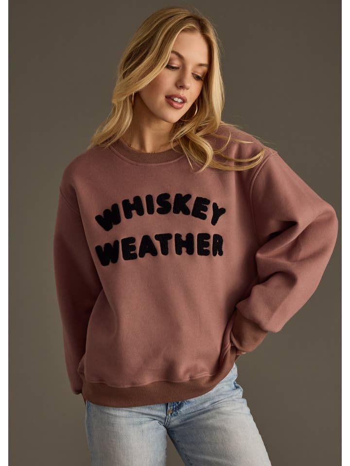 Panache Apparel Co. - Wholesale Graphic Sweatshirt - Women's - Mocha Whiskey Weather Sweatshirt3