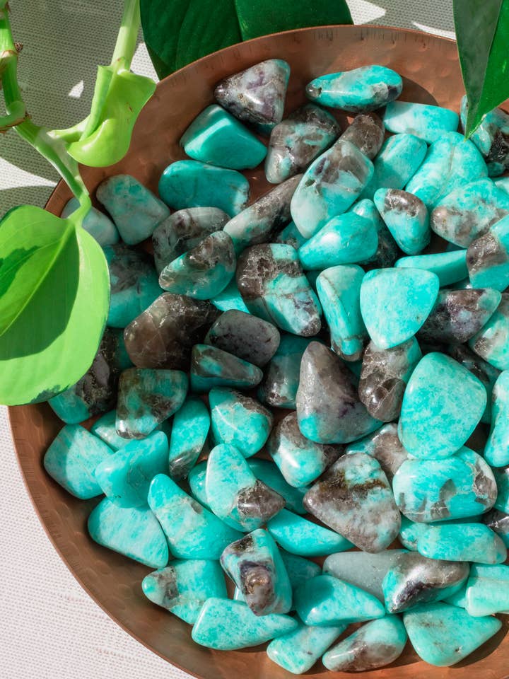 Pedra Tombada Amazonita por atacado de Selene Stone