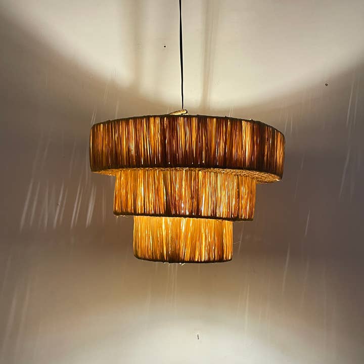 Lámpara Colgante de Ratán, Pantalla de Lámpara Tejida a Mano, Iluminación para venta al por mayor de LeBazare