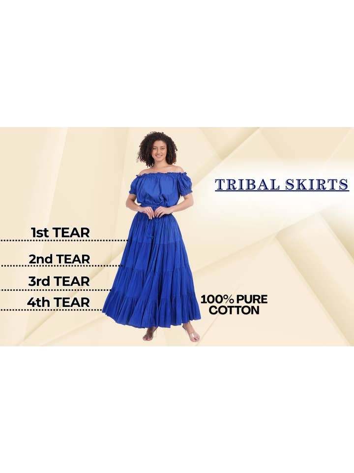 Wevez - Wholesale Skirt - Women's - Women's 8 Yard Solid Belly Cotton Fabric Casual long Skirts7