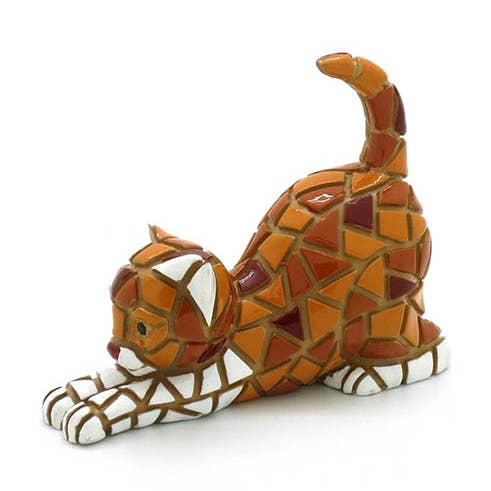 Figure Mosaïque Chat Allongé Petit pour la vente par JUMI
