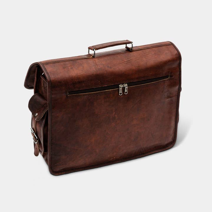 MaheTri LLC - Leather & Lifestyle Goods - Wholesale Messenger Bag - Men's - The Daily Leather Messenger Bag