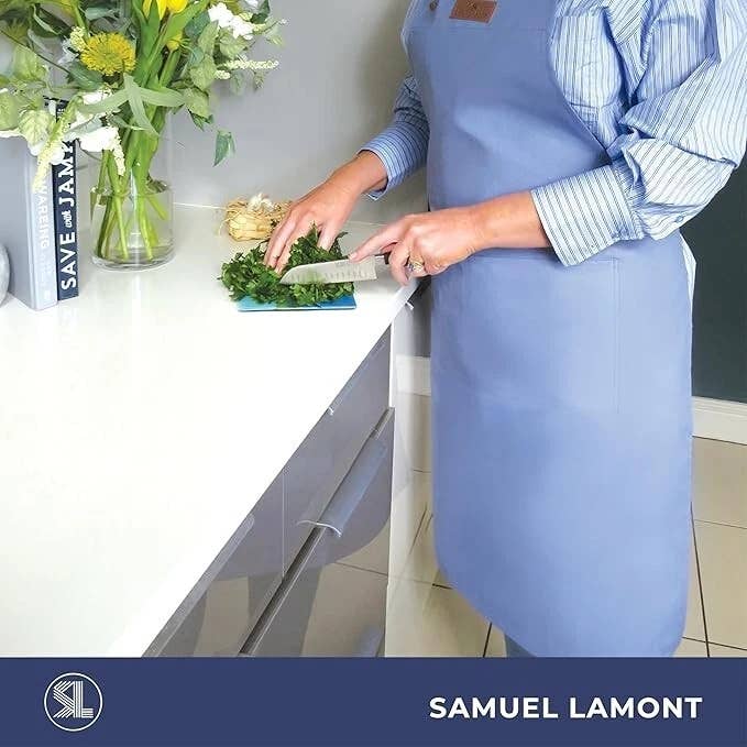 Samuel Lamont Canvas Kitchen Cornflower Apron for wholesale by Dublin Gift Company
