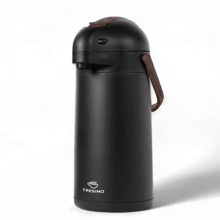 Cresimo - Wholesale Carafe - Cresimo 3L Thermal Coffee Airpot with Wood Trim