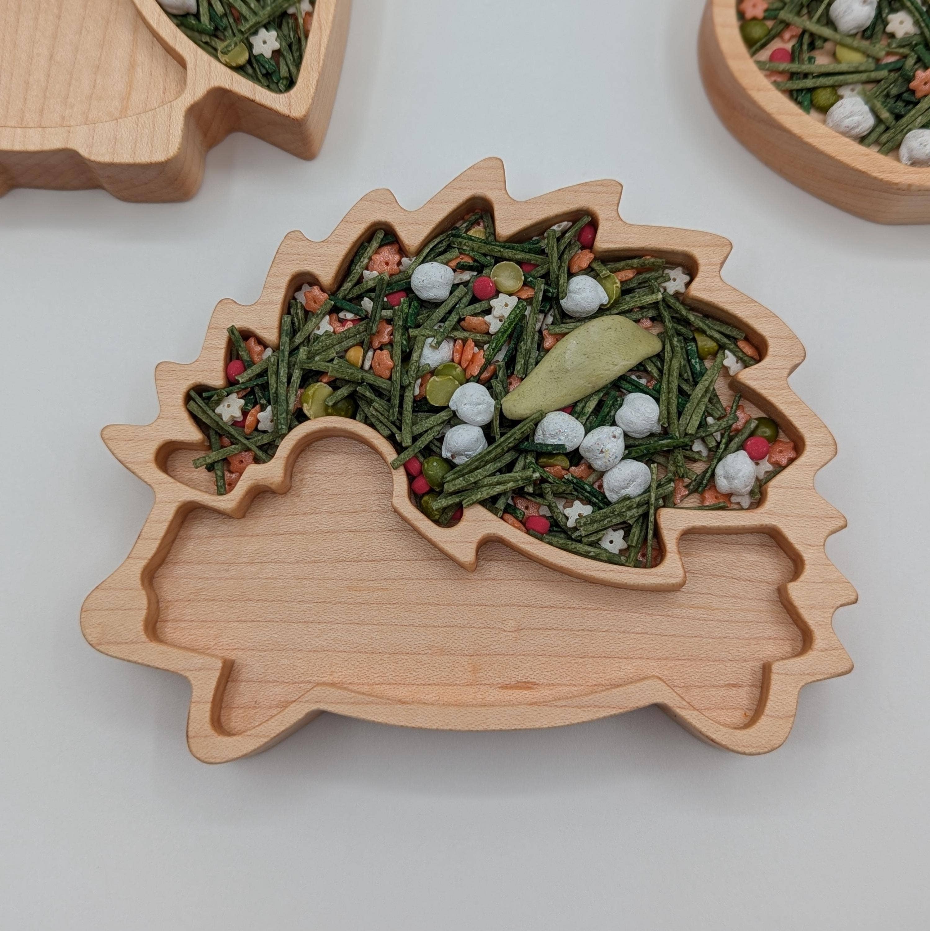 Carved Together Co – Brinquedo de madeira - Crianças por atacado – Tabuleiro Sensorial Mini Esquilo4