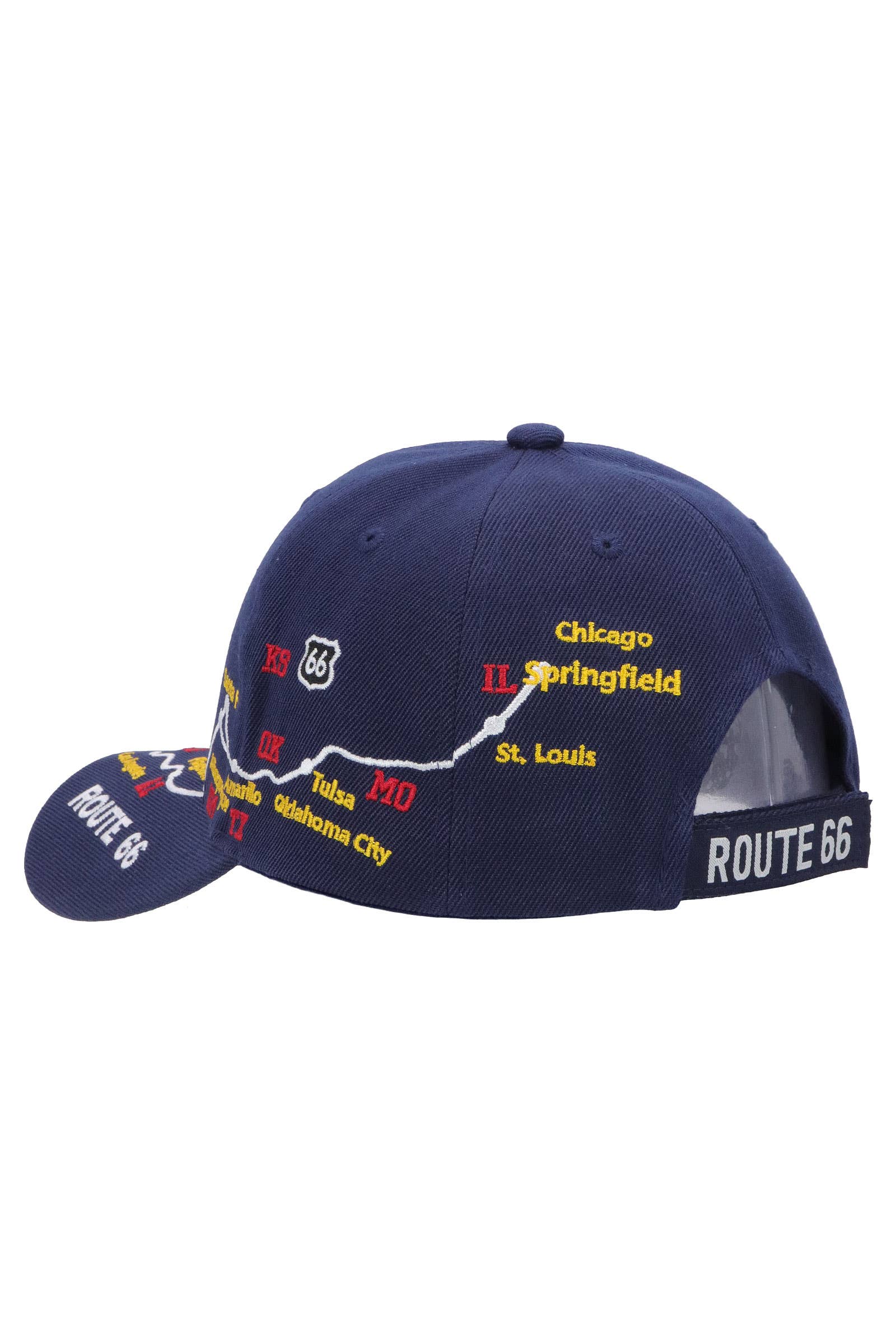 Cap Zone – wholesale Baseball cap – Unisex – Route 66 Road Map Polyester Baseball Cap17