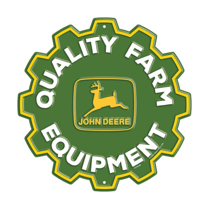Birchwood Trading - Wholesale Sign - John Deere Metal Gear Sign - Quality Farm Equipment